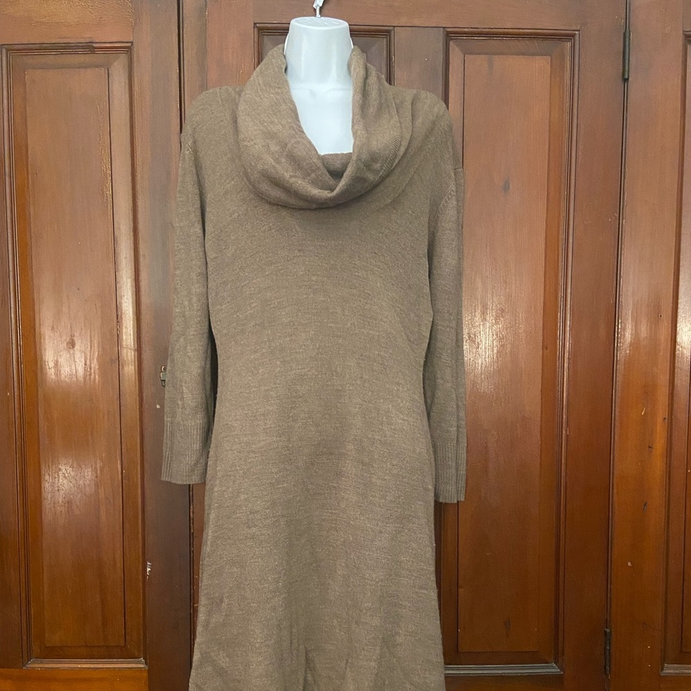 Sweater Dress with Cowl Neck